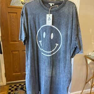 Smiley Face Graphic Dress